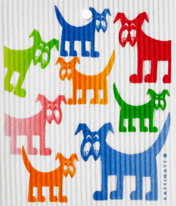 Colourful Dogs Sponge Cloth