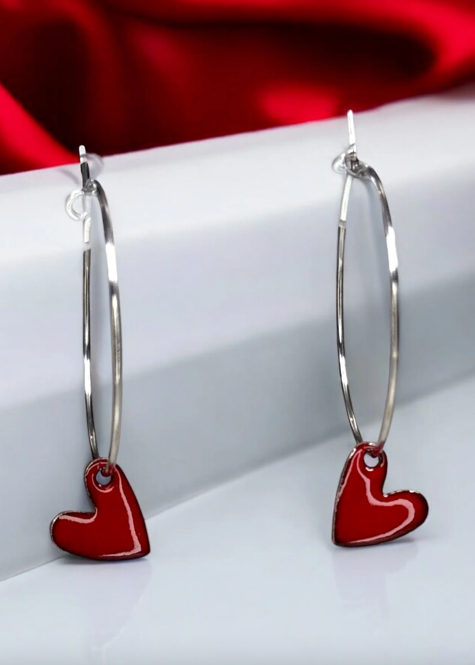 Heart Hoop Earrings