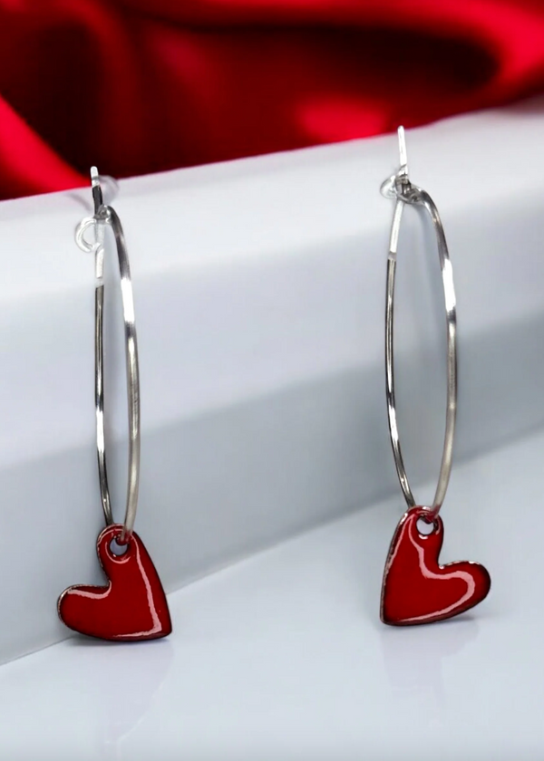 Heart Hoop Earrings