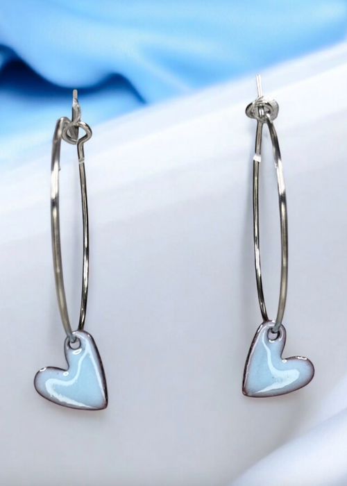 Heart Hoop Earrings