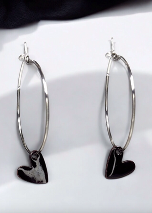 Heart Hoop Earrings