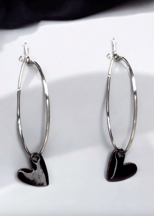 Heart Hoop Earrings