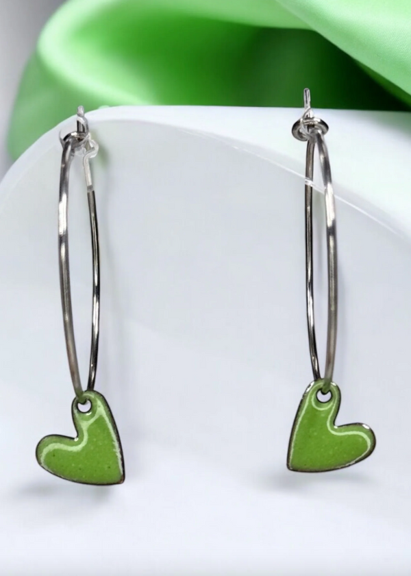 Heart Hoop Earrings