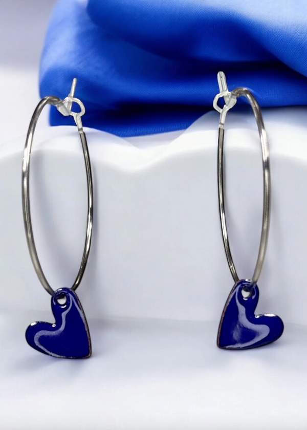 Heart Hoop Earrings