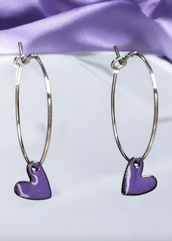 Heart Hoop Earrings