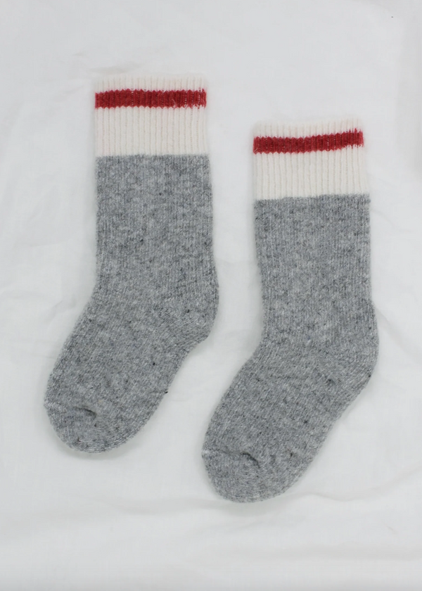 Kids Little Camper Wool Socks