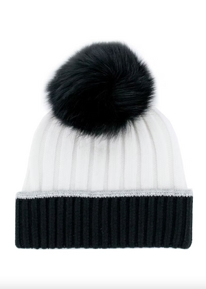 Two Tone Toque - White