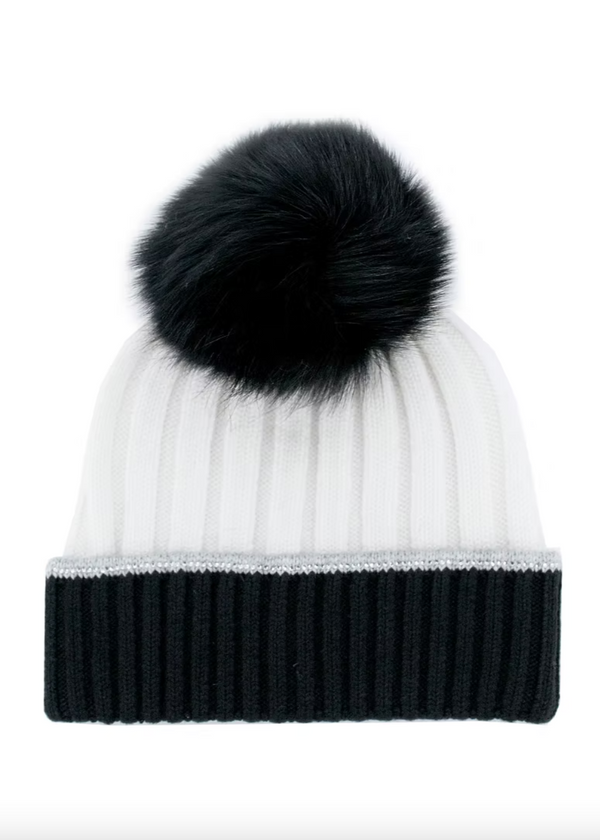 Two Tone Toque - White