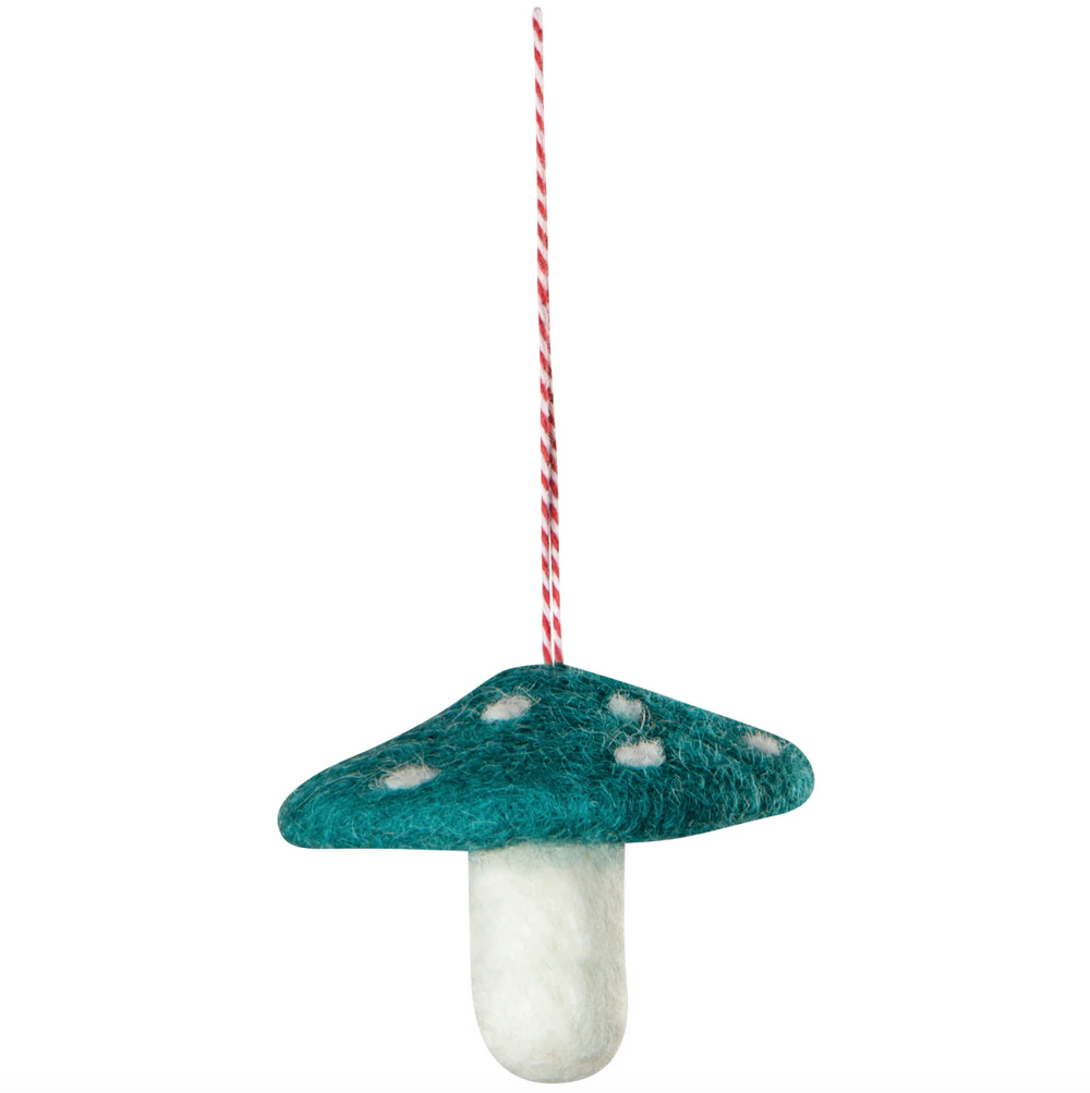 Mushroom Gem Felt Christmas Ornaments
