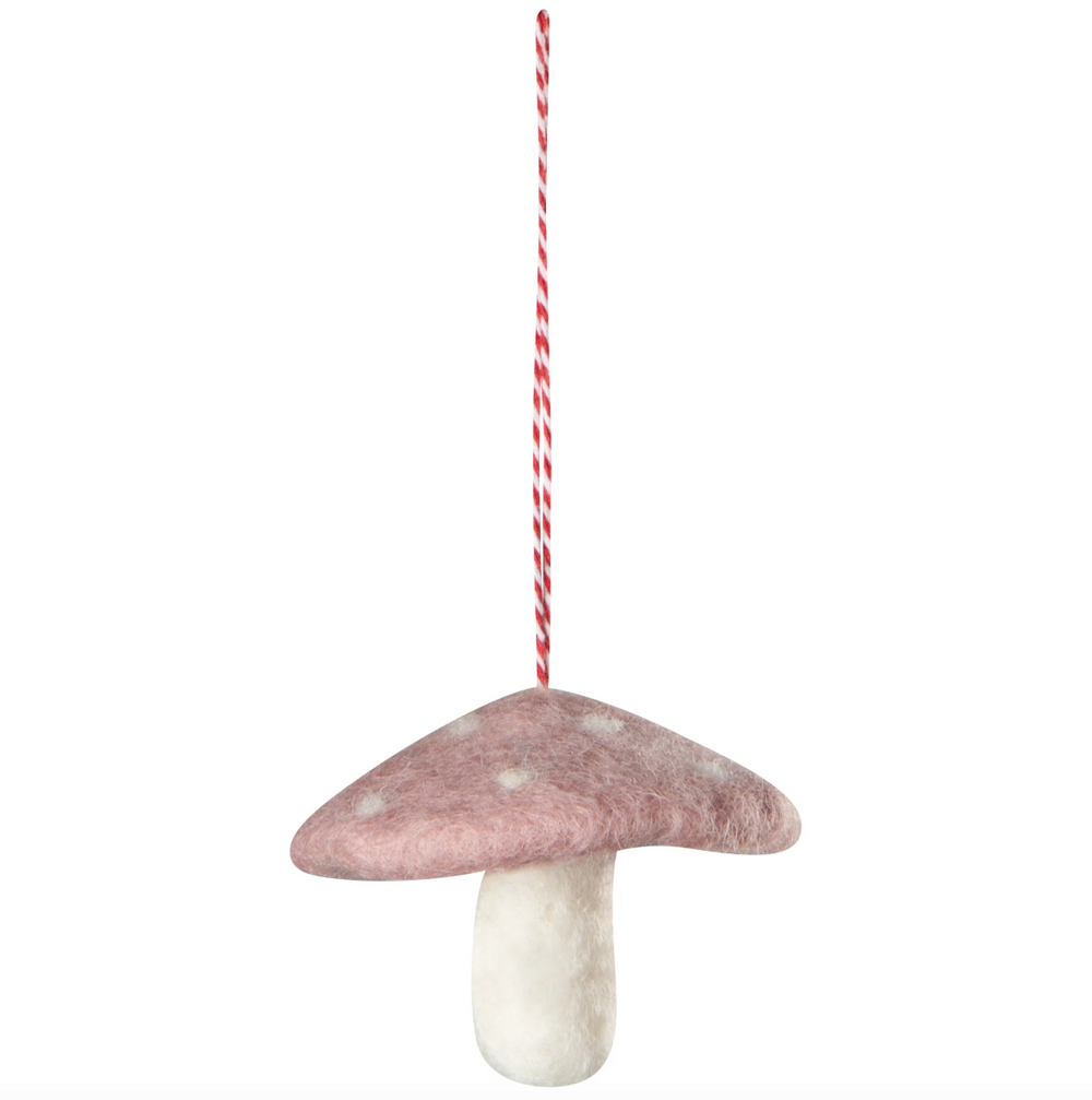 Mushroom Gem Felt Christmas Ornaments