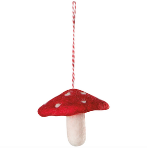 Mushroom Gem Felt Christmas Ornaments