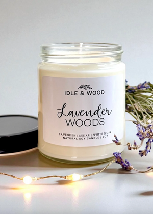Lavender Woods Candle - Lavender | Cedar | White Musk