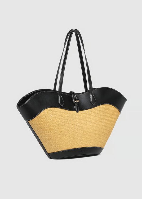 Malta Tote Bag | Raffia Black