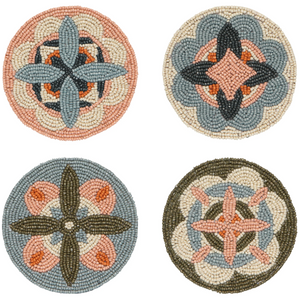 Disco Formation Beaded Coasters Set of 4