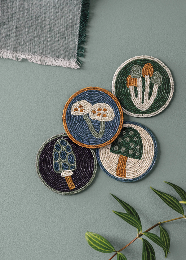 Wildgrove Beaded Coasters Set of 4