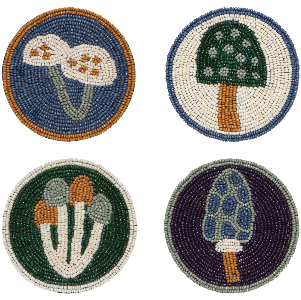 Wildgrove Beaded Coasters Set of 4