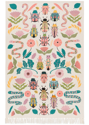 Embroidered Amulet Tea Towel