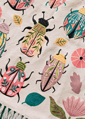Embroidered Amulet Tea Towel