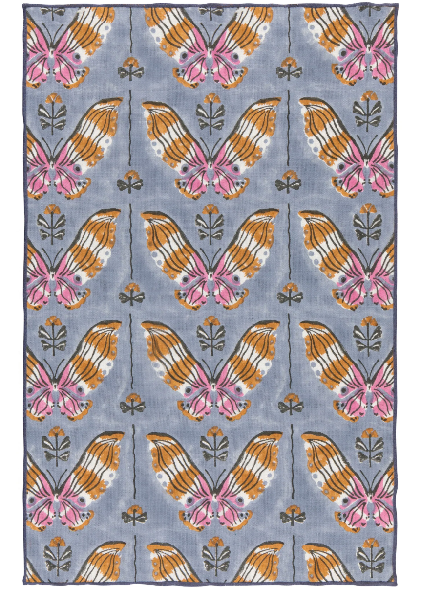Aurora Block Print Tea Towel
