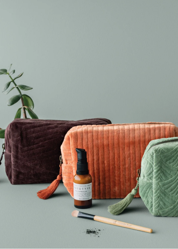 Quilted Velvet Cosmetic Bags