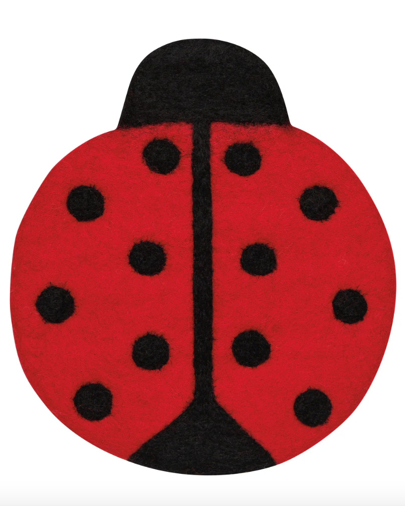 Ladybug Felt Wool Trivet