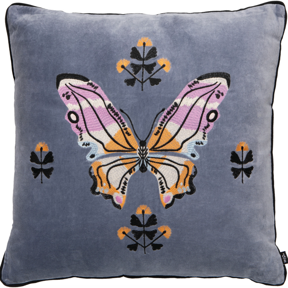 Aurora Embroidered Throw Pillow