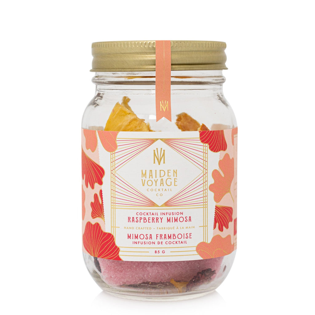 Raspberry Mimosa Cocktail Infusion Kit in jar