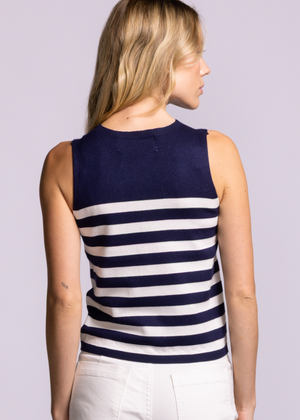 Nantucket Sleeveless Sweater | Navy