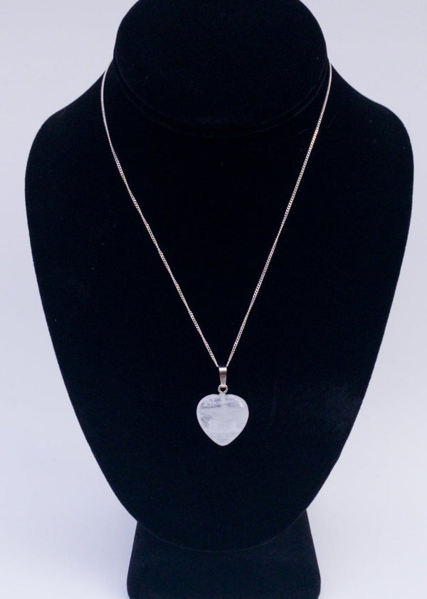 Sterling Silver Gemstone Heart Pendant Necklaces