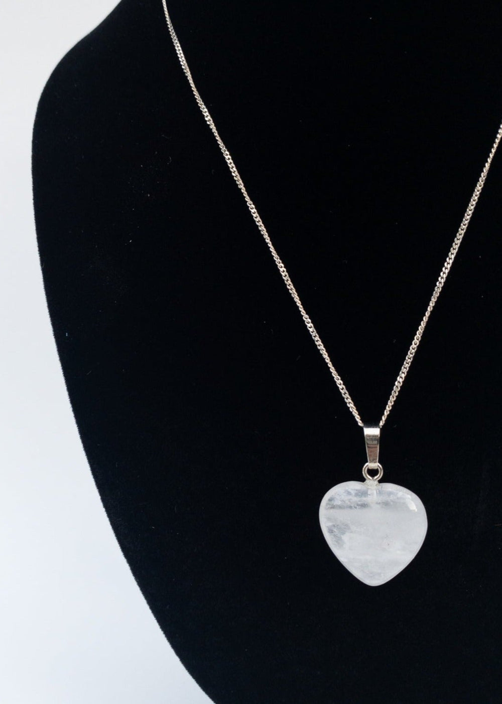 Sterling Silver Gemstone Heart Pendant Necklaces
