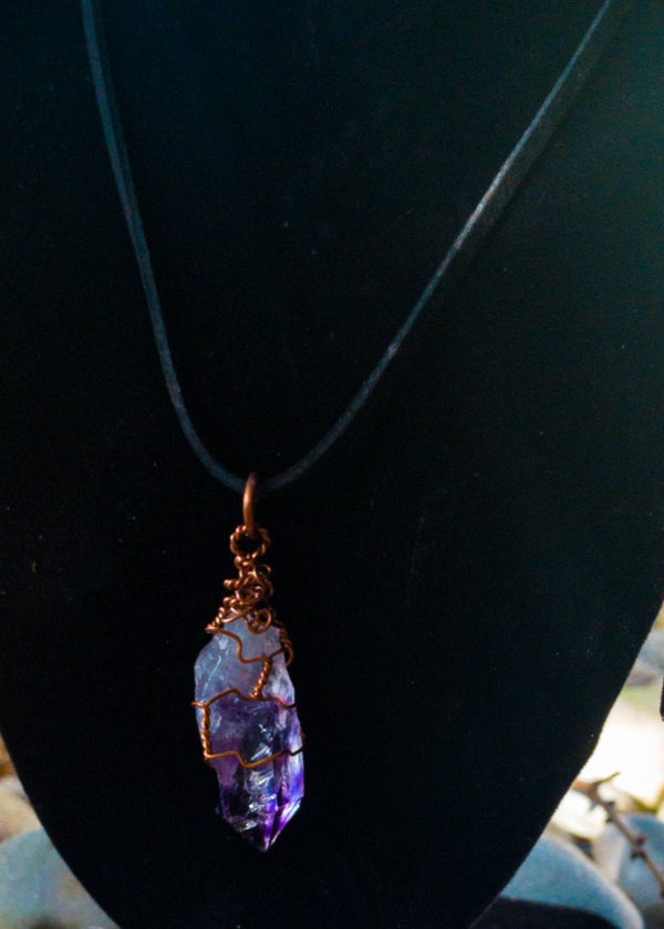 Wrapped Amethyst Necklace