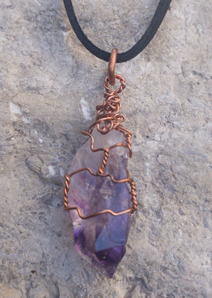 Wrapped Amethyst Necklace