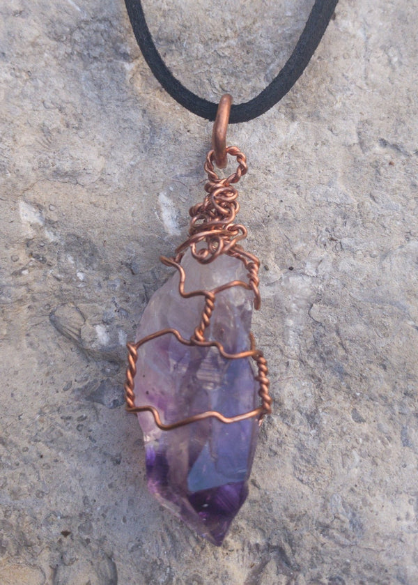 Wrapped Amethyst Necklace
