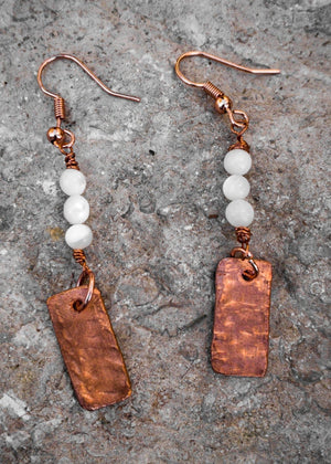 Copper Pearly Dangles
