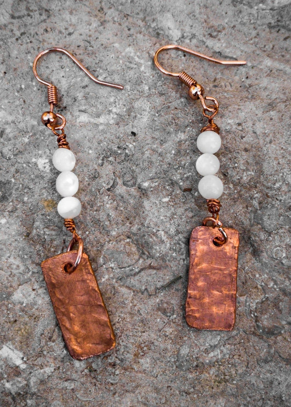Copper Pearly Dangles
