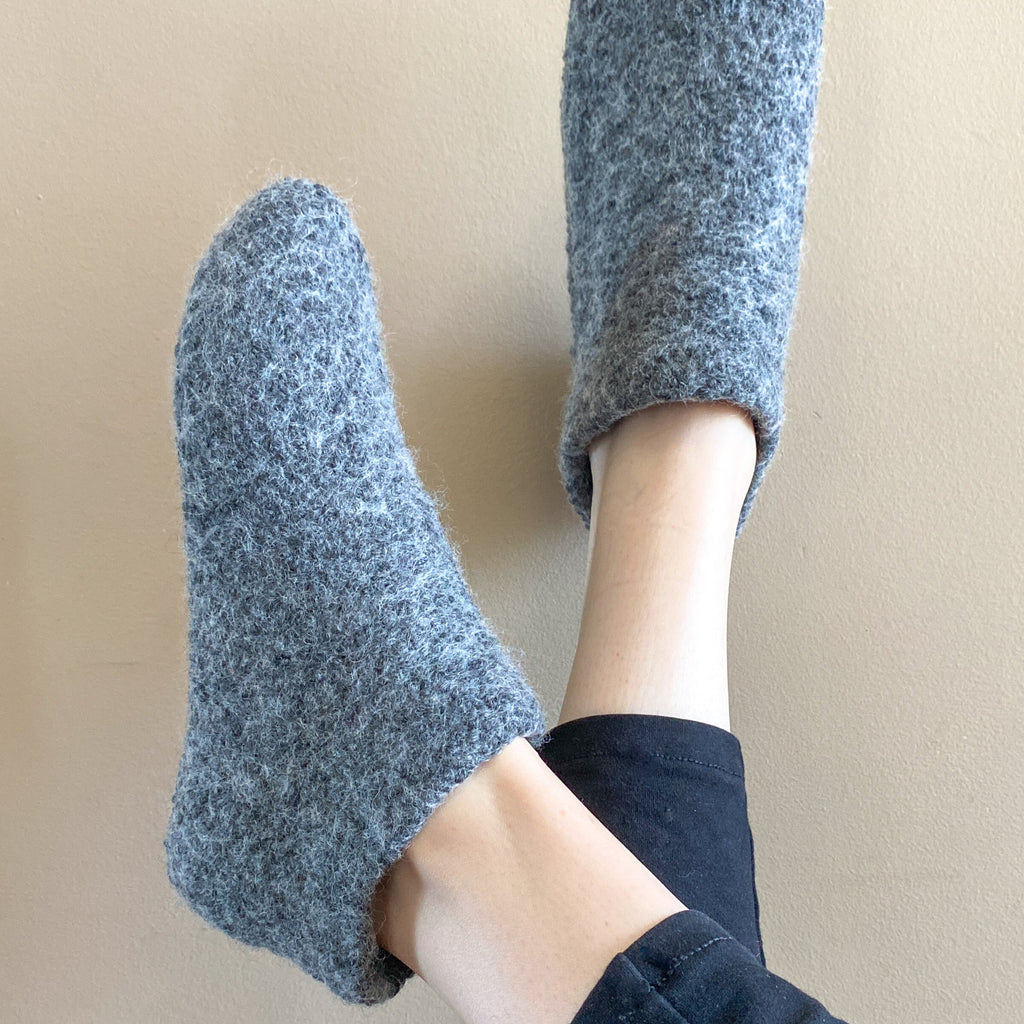 Grey slipper socks