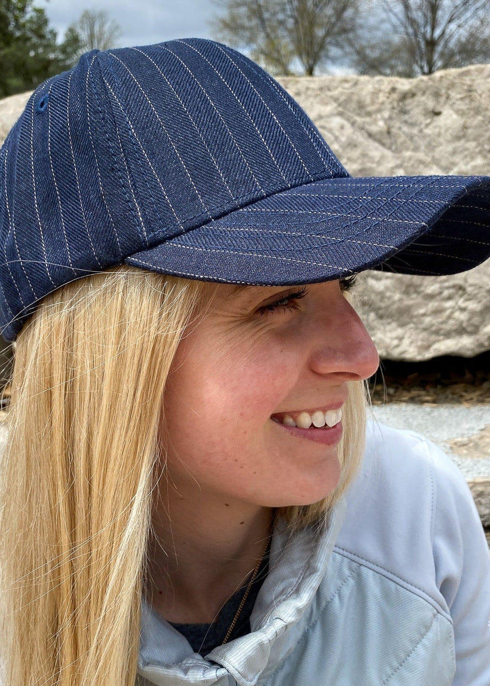Navy Pinstripe Classic Cap