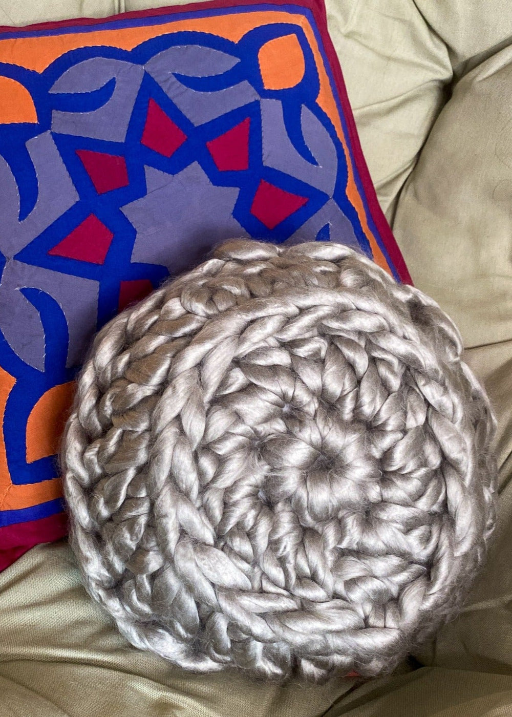 Crochet Boho Round Pillows