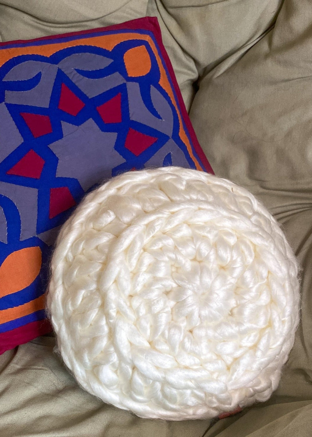 Crochet Boho Round Pillows