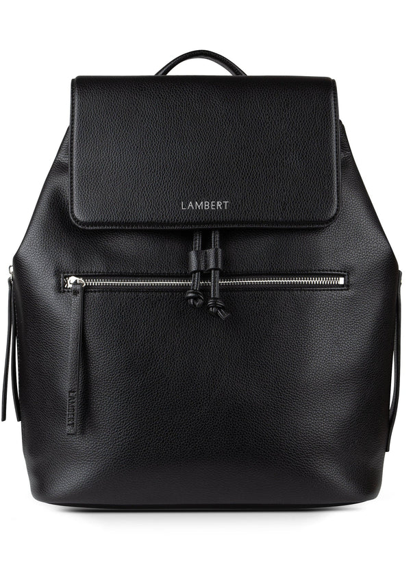 The RILEY - Black Pebble Vegan Leather Backpack