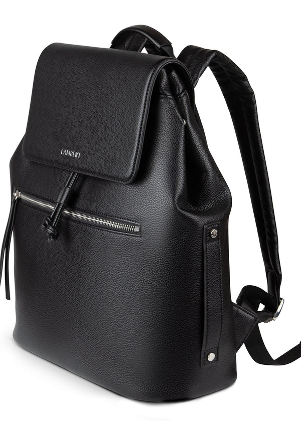 The RILEY - Black Pebble Vegan Leather Backpack