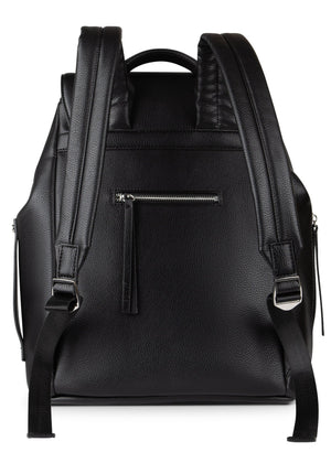 The RILEY - Black Pebble Vegan Leather Backpack