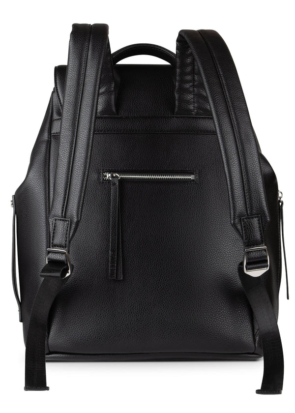 The RILEY - Black Pebble Vegan Leather Backpack