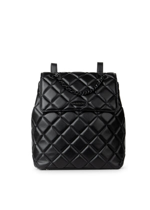 The SADIE - 2-In-1 Black Quilted Vegan Leather Backpack