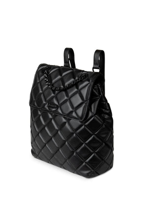 The SADIE - 2-In-1 Black Quilted Vegan Leather Backpack