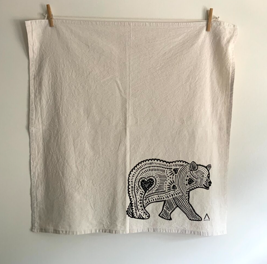 Tea Towel with Bear