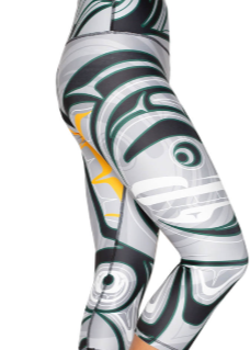 Grey and black leggings made in Vancouver, BC