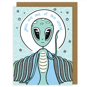 out of this world greeting card