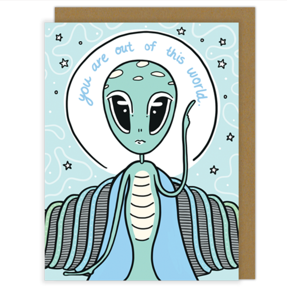 out of this world greeting card