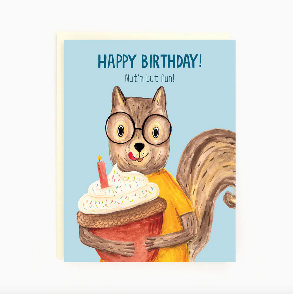 Birthday Squirrel and Acorn Cake